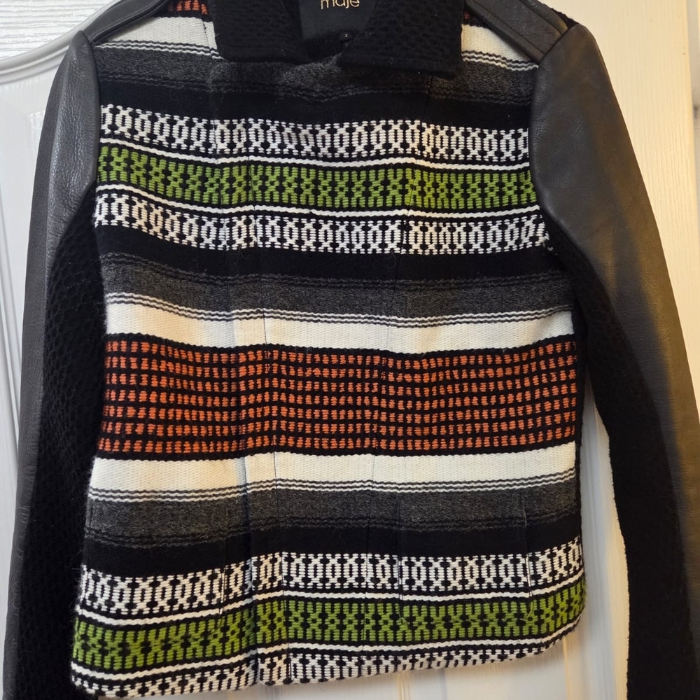 Maje Black Multicolor Patterned Jacket - image 7